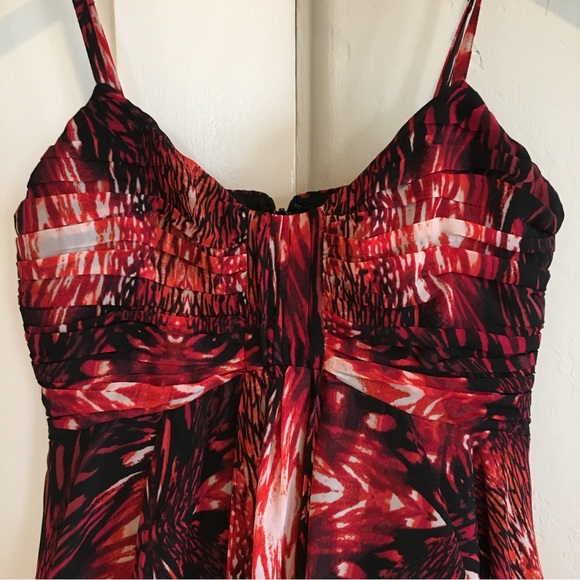 🤍 euc | Bebe | beautiful ikat chiffon babydoll dress - Picture 3 of 7